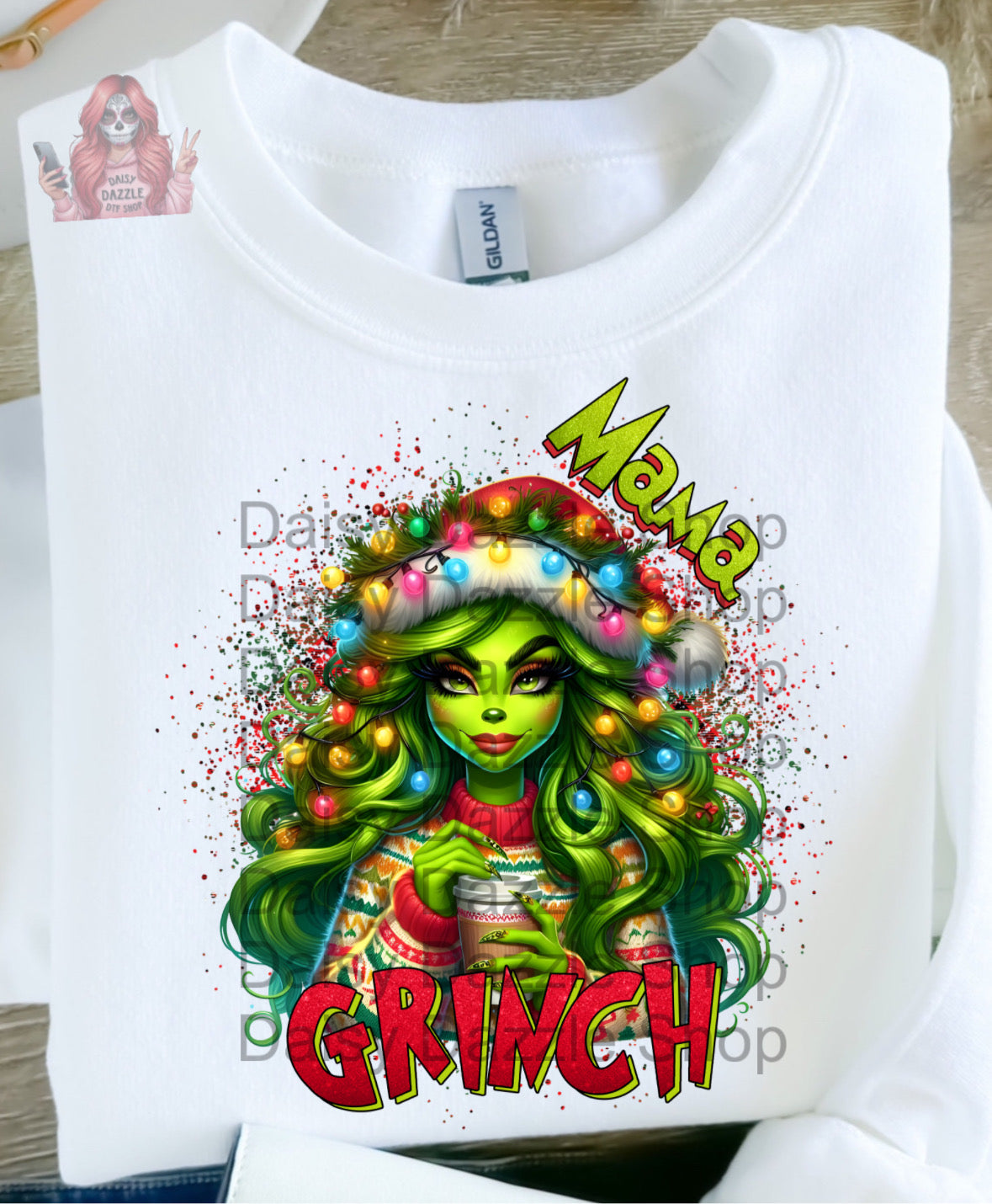 Christmas- green grinchy mama - Full Color DTF Transfer